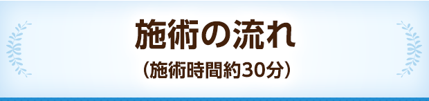 施術の流れ(施術時間約30分)